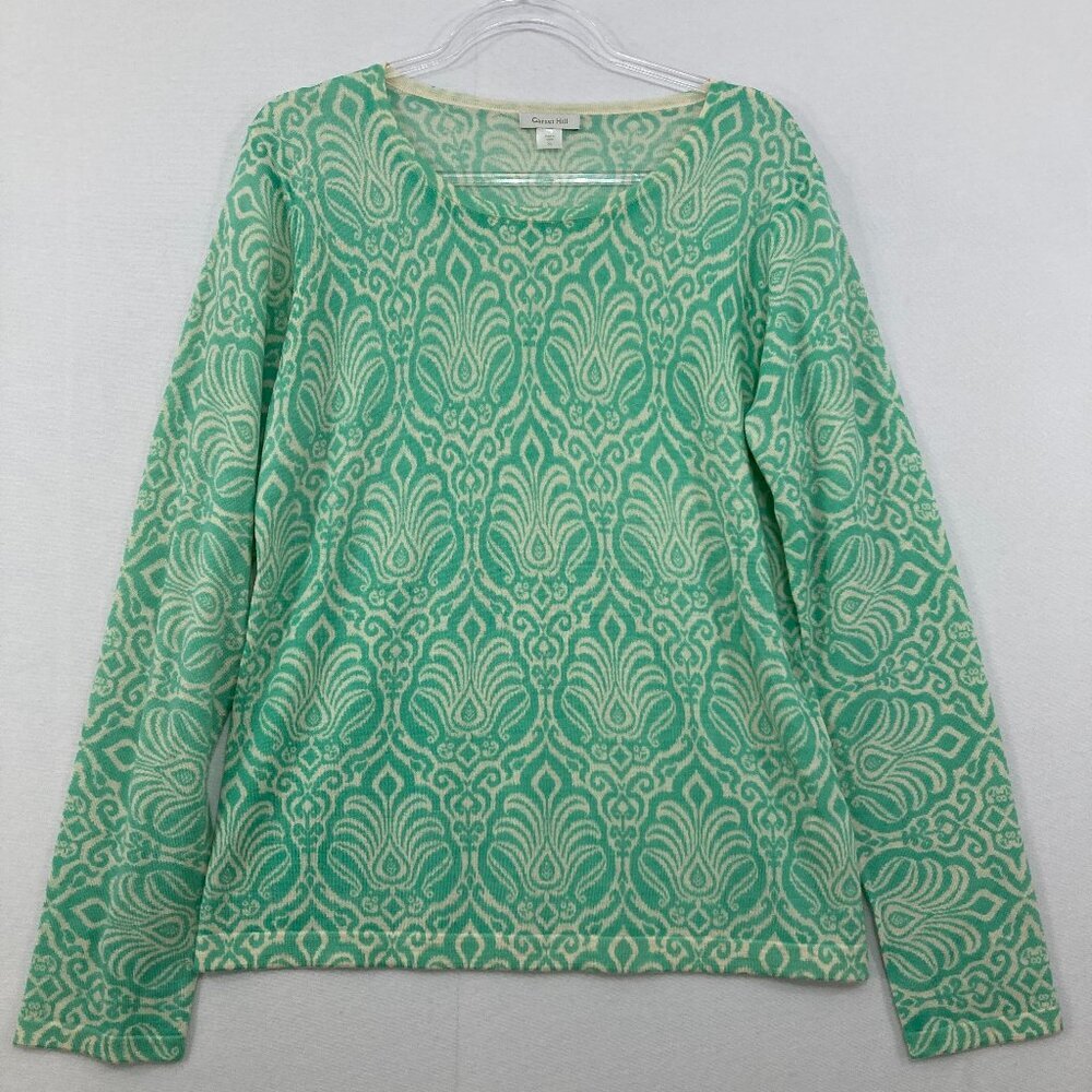 Women's Mint Cream Patterned Sweater